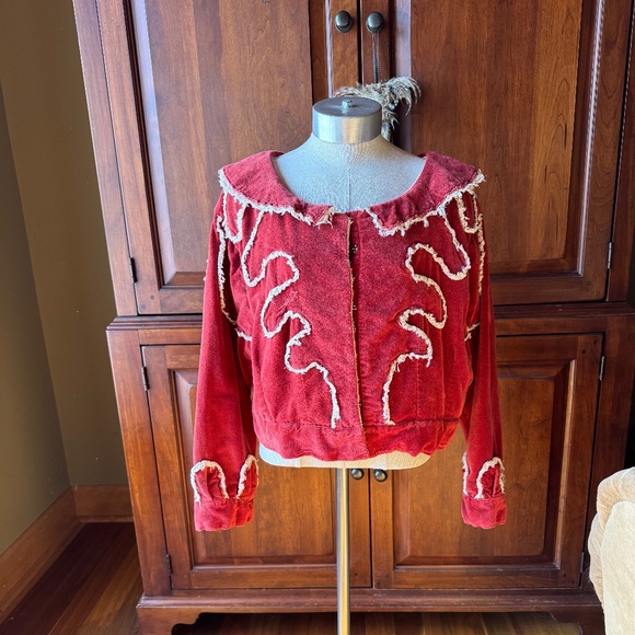Magnolia Pearl Cotton Velvet Oracle Cropped Coat Jacket in Dorothy